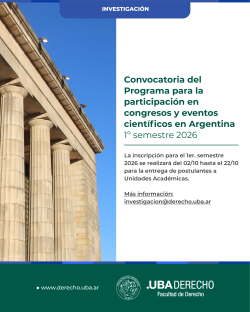 Convocatoria del Programa para la participación en congresos y eventos científicos en Argentina - 1º semestre 2026