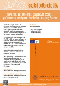 Convocatoria para estudiantes, graduados/as, docentes, profesores/as e investigadores/as - Revista Lecciones y Ensayos