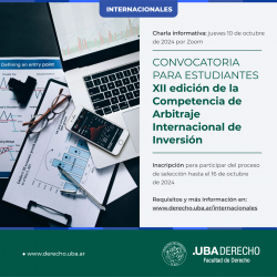 Convocatoria para la XII Edición de la Competencia de Arbitraje Internacional de Inversión