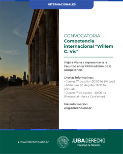 Convocatoria para seleccionar el equipo que representará a la UBA en la edición 2025-2026 de la Competencia Internacional "Willem C. Vis"