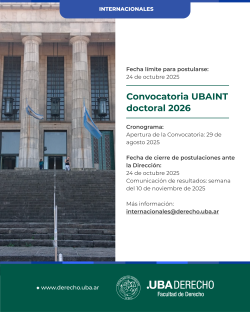 Convocatoria UBAINT doctoral 2026