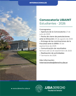 Convocatoria UBAINT - Estudiantes - 2026 