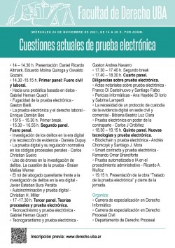Cuestiones actuales de prueba electrónica