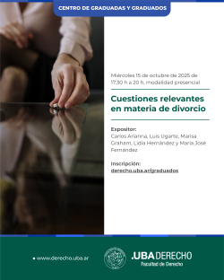 Cuestiones relevantes en materia de divorcio. Vigencia actual de las enseñanzas de Cecilia Grosman