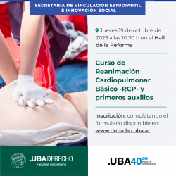 Curso de Reanimación Cardiopulmonar Básico -RCP- y primeros auxilios