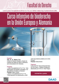 Curso intensivo de bioderecho en la Unión Europea y Alemania
