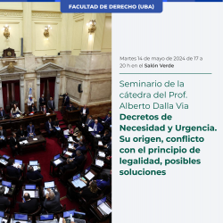 Decretos de Necesidad y Urgencia. Su origen, conflicto con el principio de legalidad, posibles soluciones