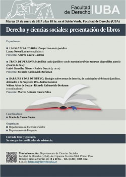 Derecho y ciencias sociales: presentación de libros