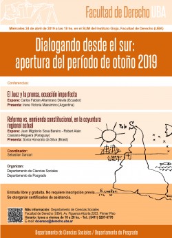 Dialogando desde el sur: apertura del período de otoño 2019
