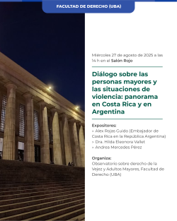 Diálogo sobre las personas mayores y las situaciones de violencia: panorama en Costa Rica y en Argentina