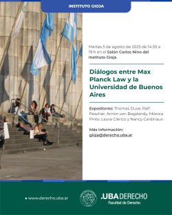 Diálogos entre Max Planck Law y la Universidad de Buenos Aires
