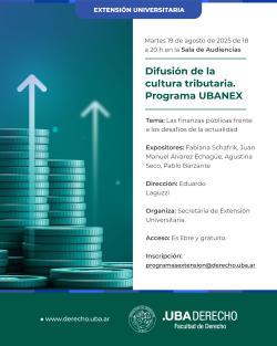 Difusión de la cultura tributaria. Programa UBANEX