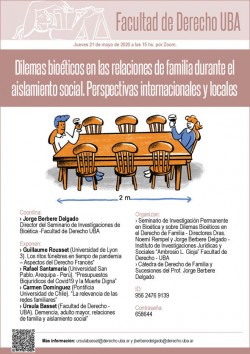 Dilemas bioéticos en las relaciones de familia durante el aislamiento social. Perspectivas internacionales y locales