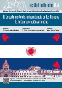 El Departamento de Jurisprudencia en los tiempos de la Confederación Argentina