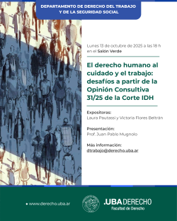 El derecho humano al cuidado y el trabajo: desafíos a partir de la Opinión Consultiva 31/25 de la Corte IDH