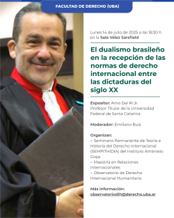 El dualismo brasileño en la recepción de las normas de derecho internacional entre las dictaduras del siglo XX