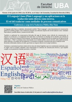 El Lenguaje Llano (Plain Language) y sus aplicaciones en la traducción tanto directa como inversa