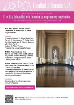 El rol de la Universidad en la formación de magistrados y magistradas