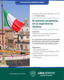 El sistema acusatorio en la experiencia italiana