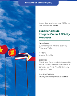 Experiencias de integración en ASEAN y Mercosur