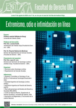 Extremismo, odio e intimidación en línea