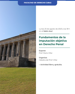 Fundamentos de la imputación objetiva en Derecho Penal