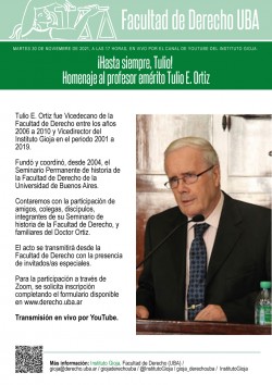 ¡Hasta siempre, Tulio! Homenaje al profesor emérito Tulio E. Ortiz