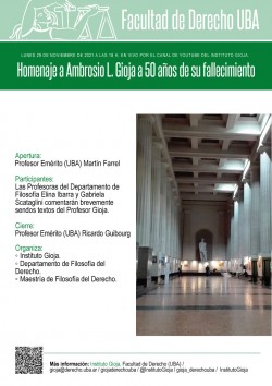 Homenaje a Ambrosio L. Gioja a 50 años de su fallecimiento