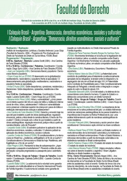 I Coloquio Brasil - Argentina: Democracia, derechos económicos, sociales y culturales