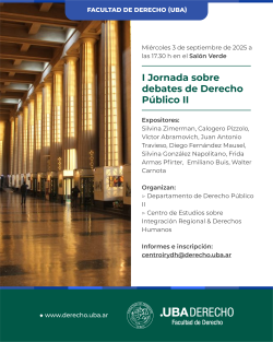 I Jornada sobre debates de Derecho Público II