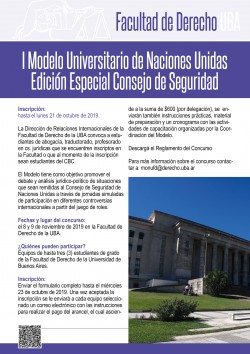 I Modelo Universitario de Naciones Unidas - Edición Especial Consejo de Seguridad