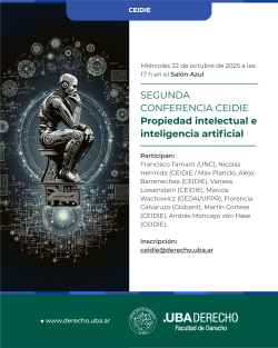 II Conferencia CEIDIE sobre Propiedad Intelectual e Inteligencia Artificial