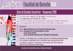 Inicio de la temporada 2019 del Ciclo de Grandes Conciertos