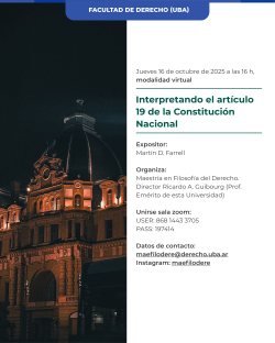 Interpretando el artículo 19 de la Constitución Nacional