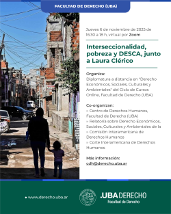 Interseccionalidad, pobreza y DESCA, junto a Laura Clérico