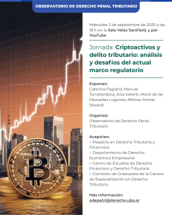 Jornada: Criptoactivos y delito tributario: análisis y desafíos del actual marco regulatorio