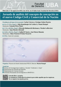 Jornada de análisis del concepto de <i>concepción</i> en el nuevo Código Civil y Comercial de la Nación