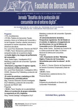 Jornada desafíos de la protección del consumidor en el entorno digital