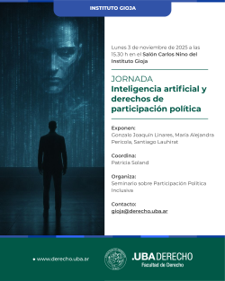 Jornada "Inteligencia artificial y derechos de participación política"