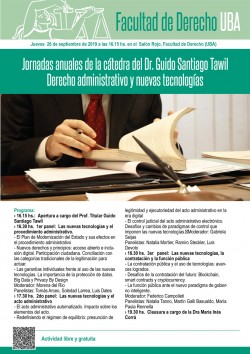Jornadas anuales de la cátedra del Dr. Guido Santiago Tawil. Derecho administrativo y nuevas tecnologías