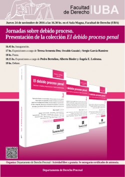 Jornadas sobre debido proceso. Presentación de la colección <i>El debido proceso penal </i>