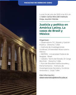 Justicia y política en América Latina. La casos de Brasil y México