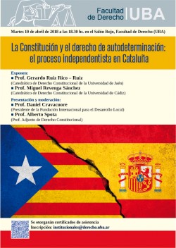 La Constitución y el derecho de autodeterminación: el proceso independentista en Cataluña"