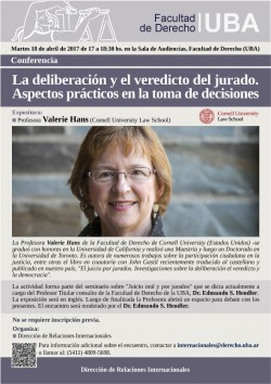 La deliberación y el veredicto del jurado. Aspectos prácticos en la toma de decisiones