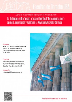 La distinción entre 'hecho' y 'acción' frente al 'derecho del saber': agencia, imputación y suerte en la <i>Rechtsphilosophie</i> de Hegel