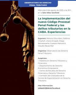 La implementación del nuevo Código Procesal Penal Federal y los delitos tributarios en la CABA. Experiencias