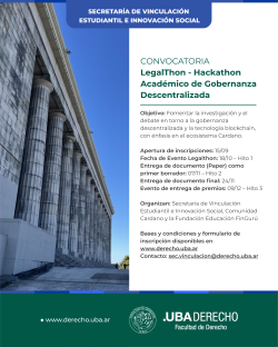 LegalThon - Hackathon Académico de Gobernanza Descentralizada
