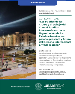 Los 50 años de las CIDIPs y el trabajo del Comité Jurídico Interamericano de la Organización de los Estados Americanos