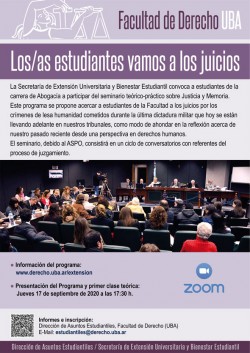 Los/as estudiantes vamos a los juicios - Segundo cuatrimestre 2020