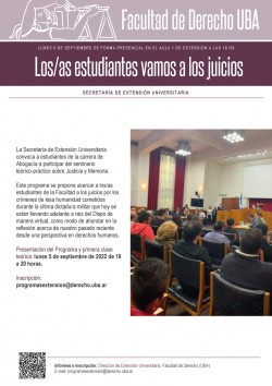 Los/as estudiantes vamos a los juicios